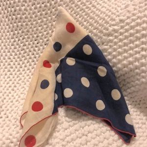 Red white and blue vintage handkerchief